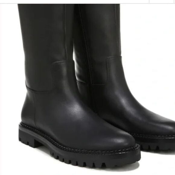 Vince soft top grain leather water resistance knee high lug boot size 6M and 7M - Picture 7 of 16